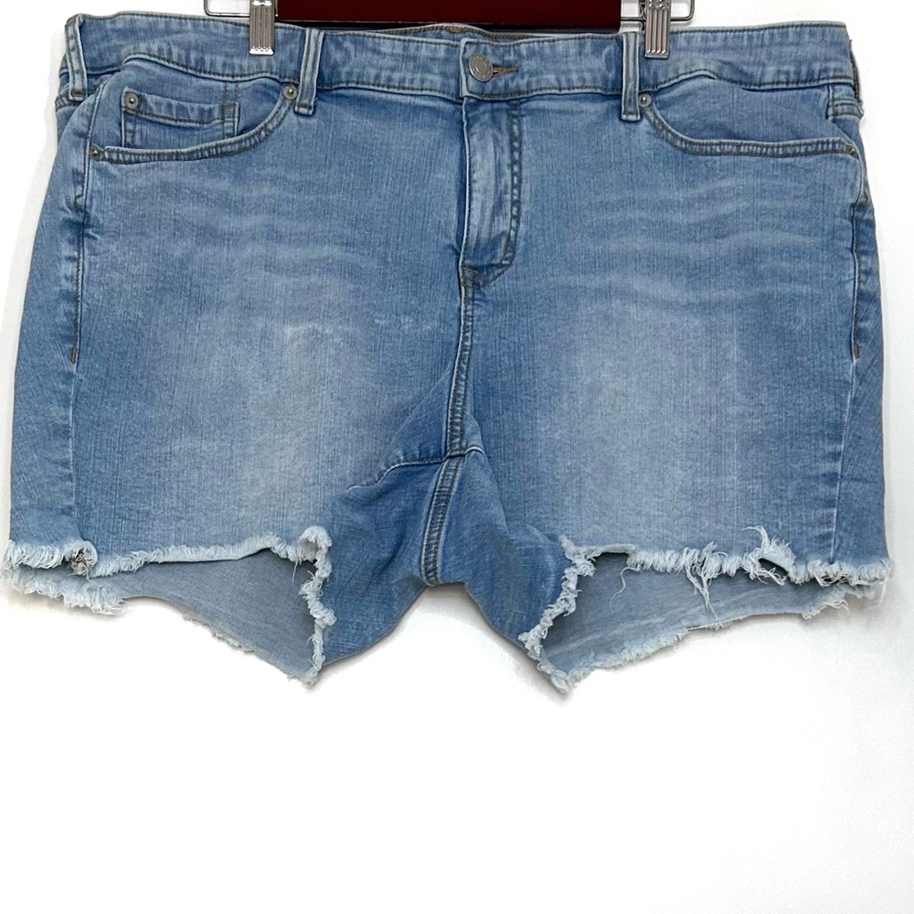 Torrid Mid-Rise Mid Jean Cutoff Shorts, size 22
